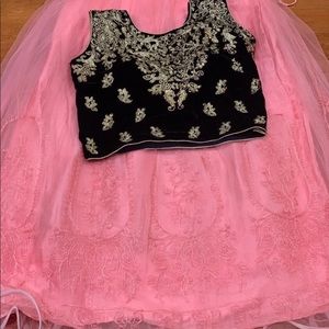 Womens party wear lehenga and crop top